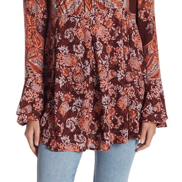 FREE PEOPLE Lady Luck Print Open Back Tunic - Picture 5 of 6